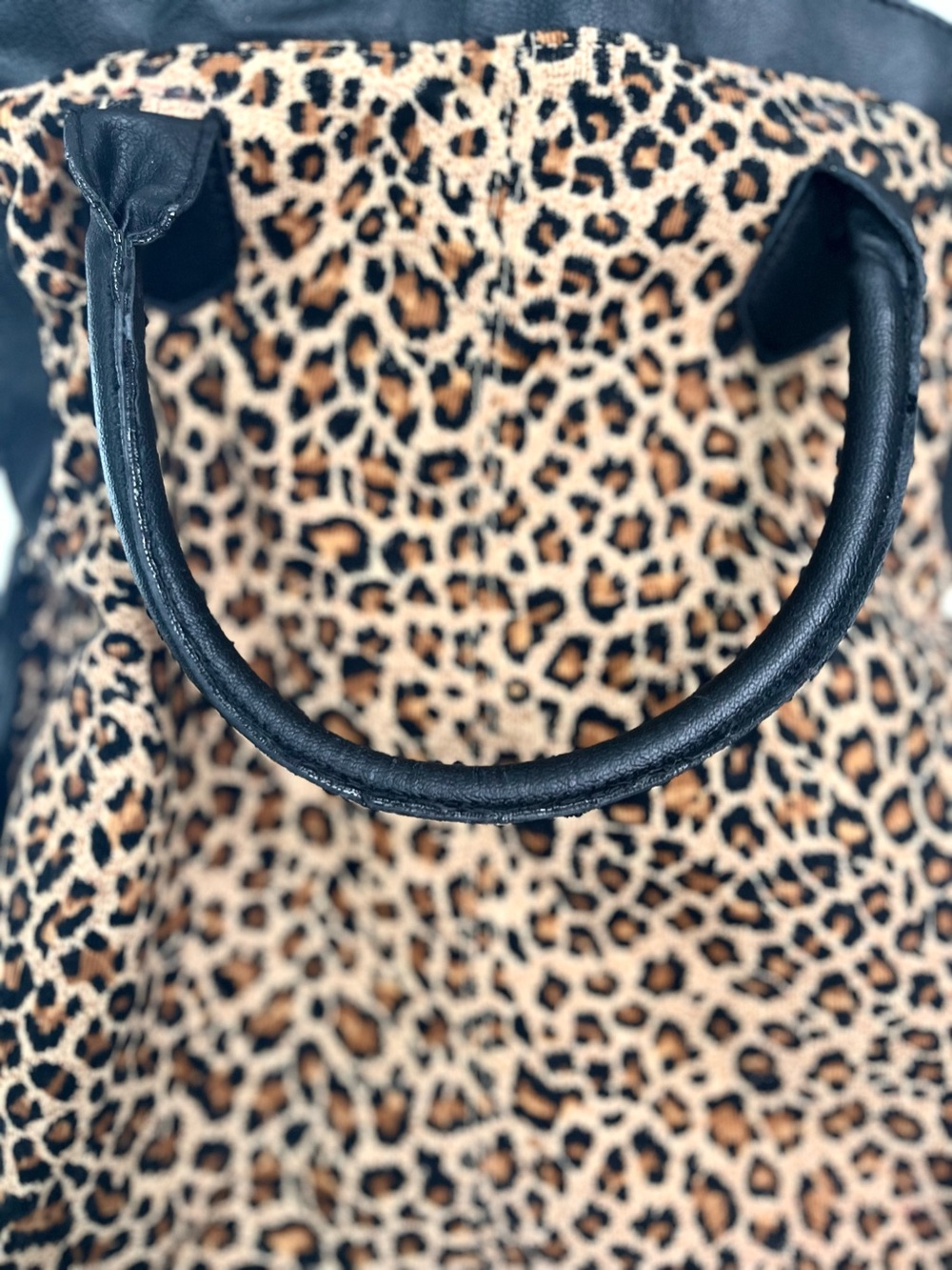 Oversized Leopard Print Tote Bag - Picture 5 of 5